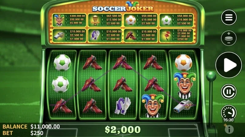 Soccer Joker - víťazná kombinácia na valcoch